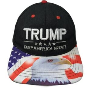 Trump Keep America Great! 45 Strapback Baseball Cap Multi OS Embroidered 6 Panel